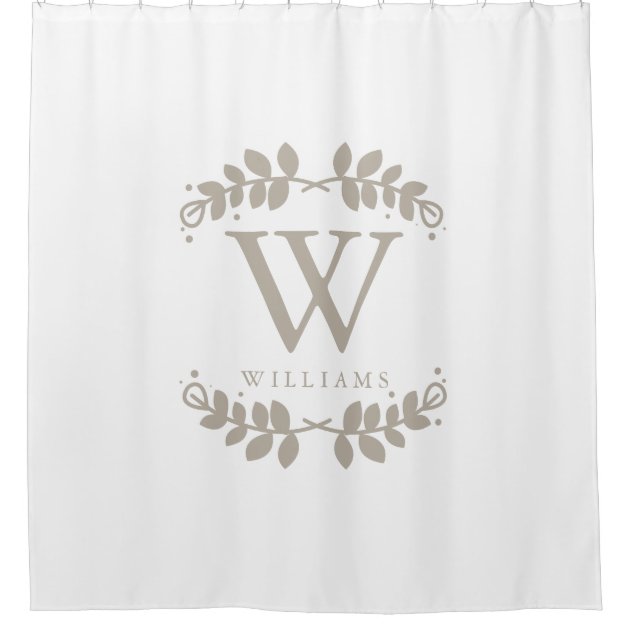 monogrammed shower curtain