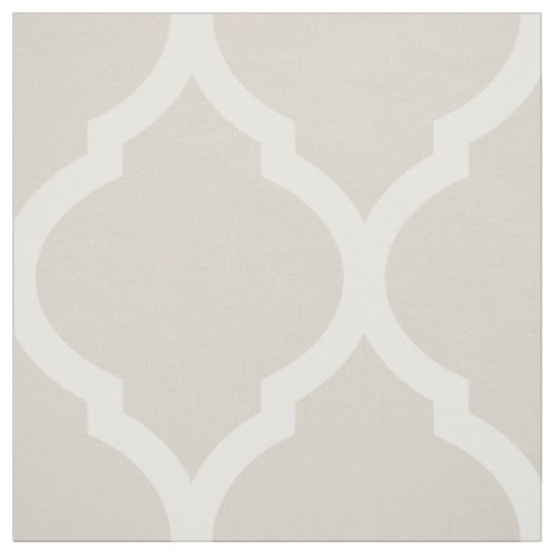 Linen Beige Moroccan Quatrefoil Large Scale Fabric