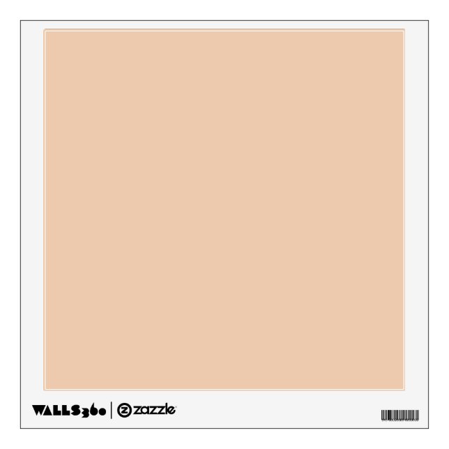 Linen Beige Trend Color Customized Template Blank Wall Sticker (Front)