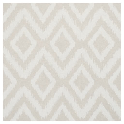 Linen Beige Tribal Ikat Chevron Fabric
