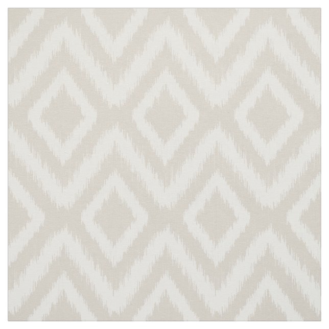 Linen Beige Tribal Ikat Chevron Fabric (Swatch)