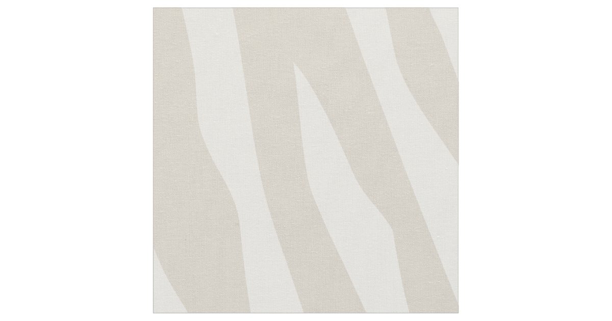 Linen Beige Zebra Print Large Scale Fabric | Zazzle.com