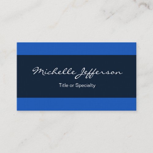 Linen Blue Lined Contemporary Trendy Professional Business Card