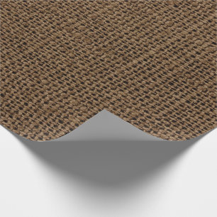 Linen Brown Maroon Coffee Wedding Bridal Wrapping Paper