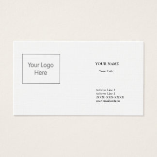 Linen Business Card w/Logo