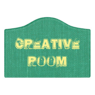 Linen Canvas seamless pattern 3 + your ideas Door Sign