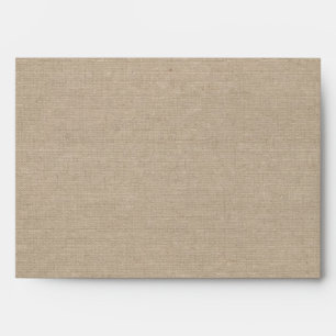 Linen Canvas Wedding Monogram Initial Envelope