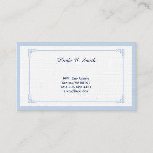 Linen Classic Bordered Calling Card
