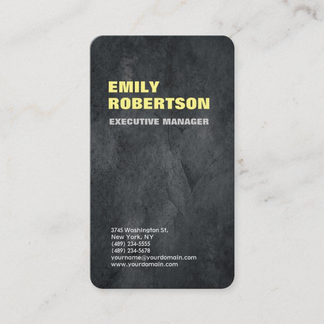 Linen Creative Gray Trendy Modern Minimalist Plain Business Card (Front)