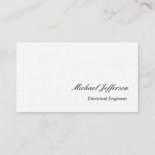 Linen Electrical Engineer Business Card