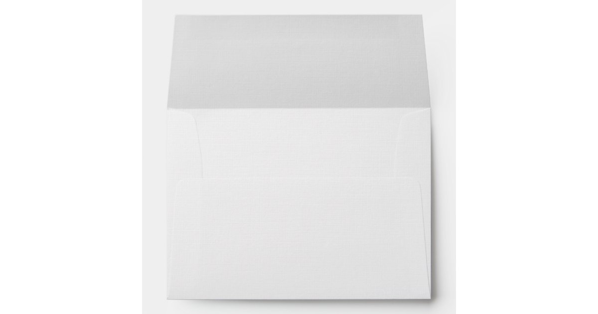 Linen Envelope (5x7 A7) White Zazzle