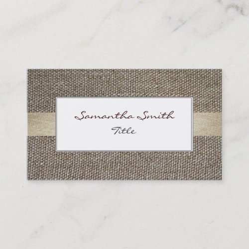 Linen fabric ecological elegant Business card