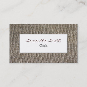 Linen fabric ecological elegant  Business card