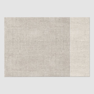 Linen Fabric Two Tone Natural Designer Chic Tissue Paper