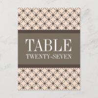Linen Fancy Lattice Table Number Postcard