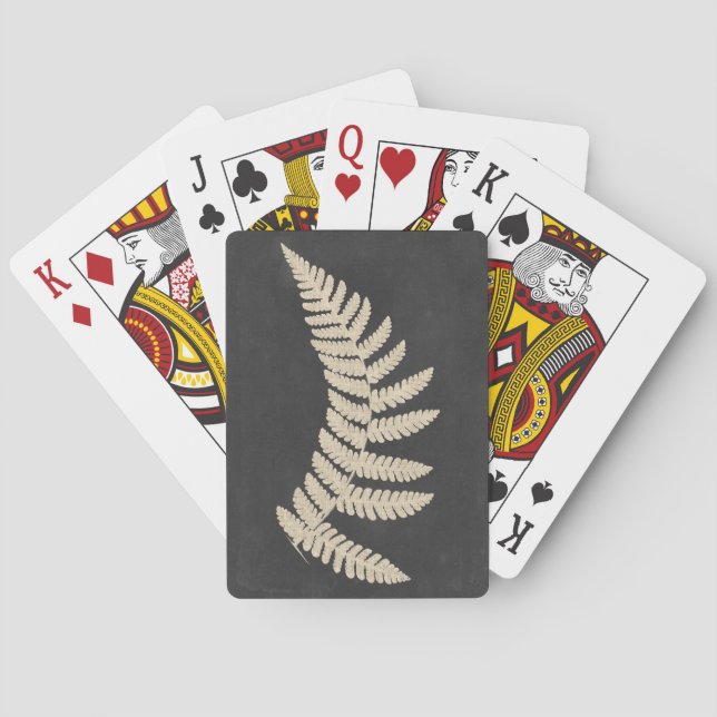 Linen Fern Poker Cards (Back)