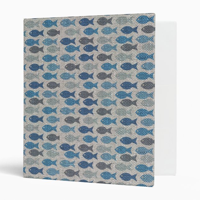 Linen Fish 3 Ring Binder (Front/Inside)