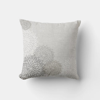 Linen Floral Decorator Accent Pillow