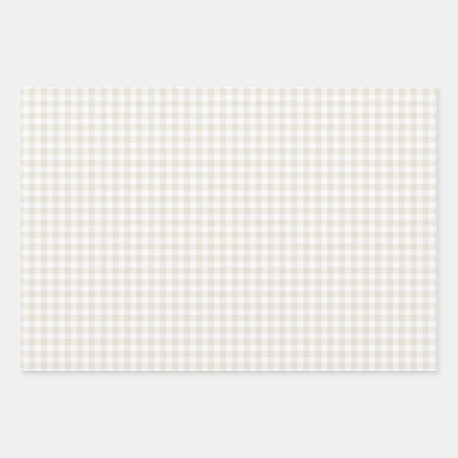 Linen Gingham Wrapping Paper  (Front)