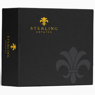 Linen Gold Estate Planning Custom Company Logo 3 Ring Binder