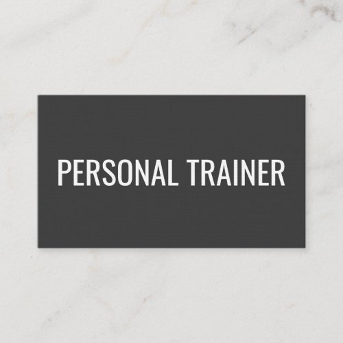 Linen Gray Personal Trainer Fitness Minimalist Business Card