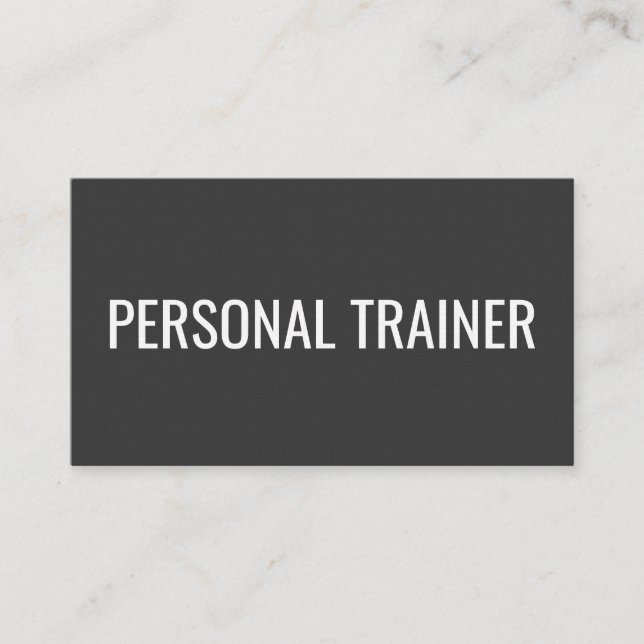 Linen Gray Personal Trainer Fitness Minimalist Business Card (Front)
