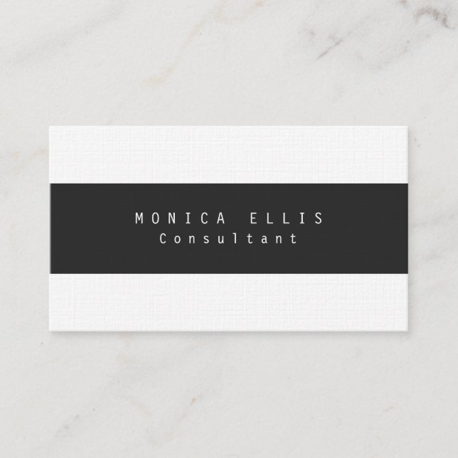 Linen Gray Striped Original Plain Professional Business Card (Front)