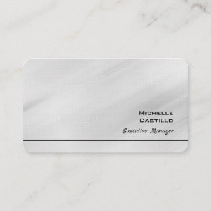 Linen Grey Plain Minimalist Business Card