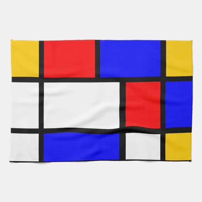 Linen house Mondrian style Kitchen Towel (Horizontal)