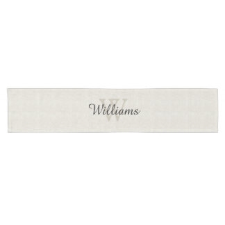 Linen Look Monogram Table Runner