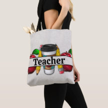 Linen Look with Apples and Pencils Teachers
