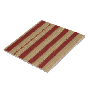 Linen Luxury Trendy Burgundy Gold Collection Ceramic Tile