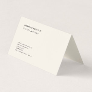 Linen Minimalist Classical Plain Professional Business Card