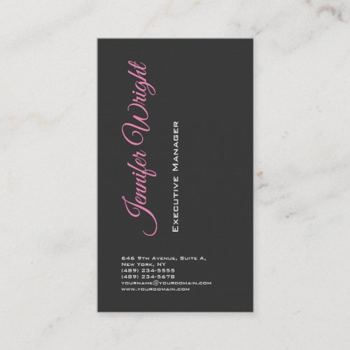 Linen minimalist elegant unique modern grey plain business card
