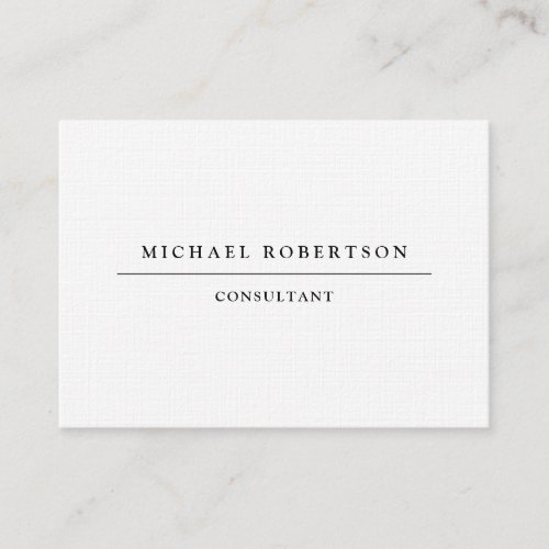 Linen Minimalist Unique Special Black White Business Card