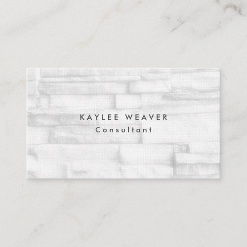 Linen Minimalist Wall Bricks Professional Business Card