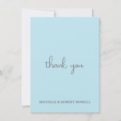 Linen Modern Handwritten Chic Thank You Card