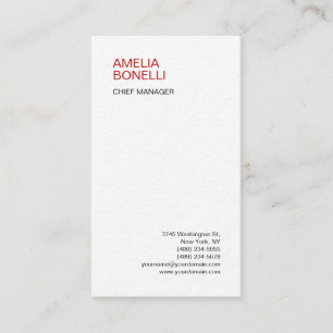Linen Modern Minimalist Plain White Business Card