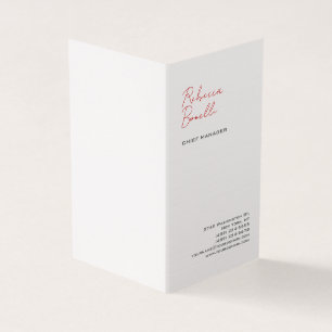 Linen Modern Minimalist Professional Calligraphy Business Card