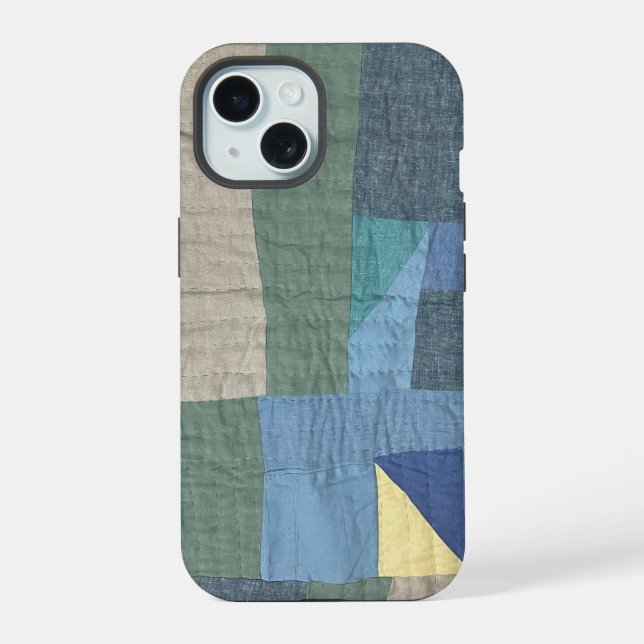 Linen Modern Patchwork Quilt phone case (Back)