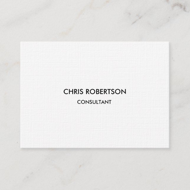 Linen Paper Chubby Chic Modern Business Card (Front)