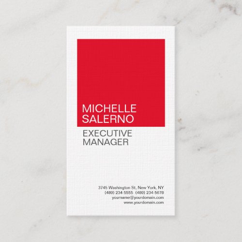 Linen Plain Professional Minimalist Custom Modern Business Card