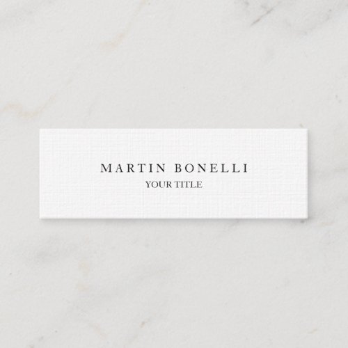 Linen Plain Slim Skinny Professional Business Card