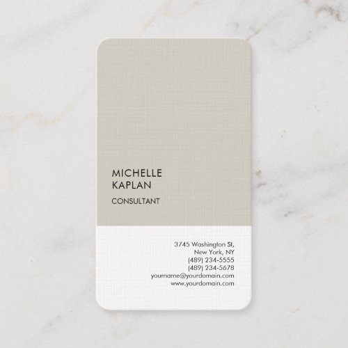 Linen Professional Exclusive Special Unique Business Card