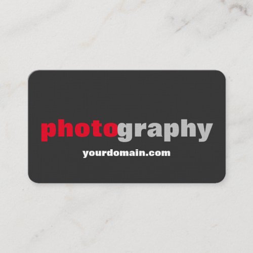 Linen Professional Grey Red Photographer Artist Business Card