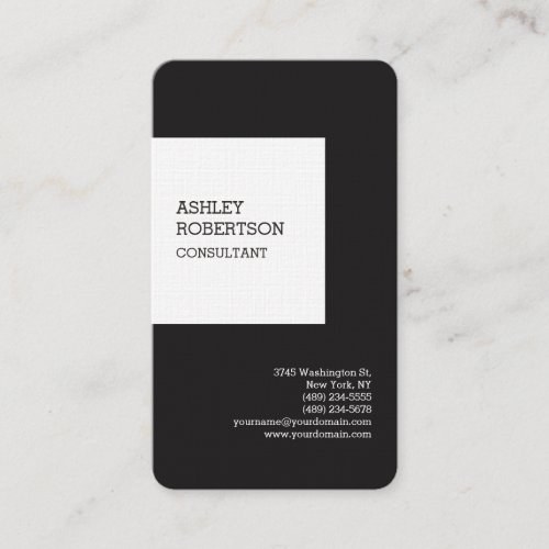 Linen Professional Stylish Trendy Minimalist Business Card