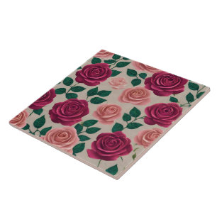 Linen Roses Beautiful Modern Collection Ceramic Tile