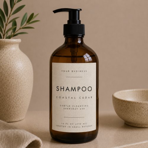 Linen Shampoo Business Branding Label