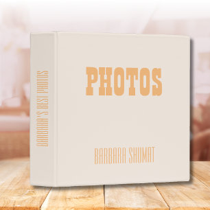 Linen Simple Elegant Personalized Name 3 Ring Binder