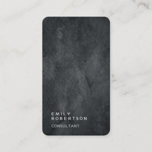 Customizable Linen Simple Plain Gray Trendy Modern Minimalist Business Card